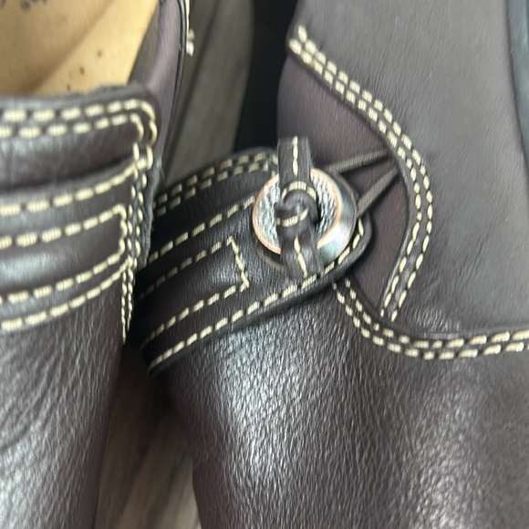 New nwt perfect Clarks Collection Leather Slip-on Carleigh Pearl Dark Brown 8 - Picture 7 of 11
